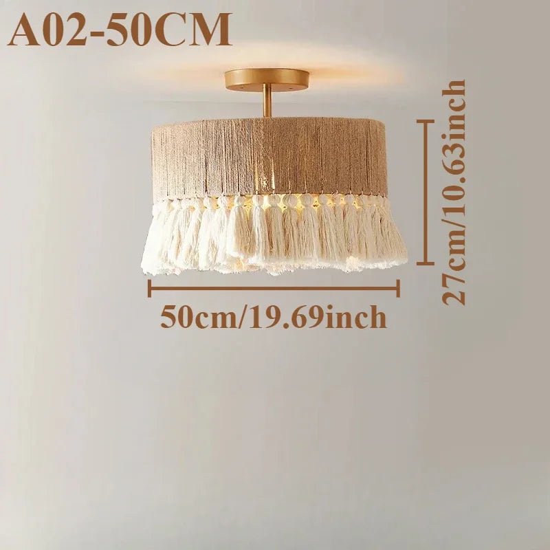 Bohemian Vintage Handwoven Macrame Pendant Lights - Luci