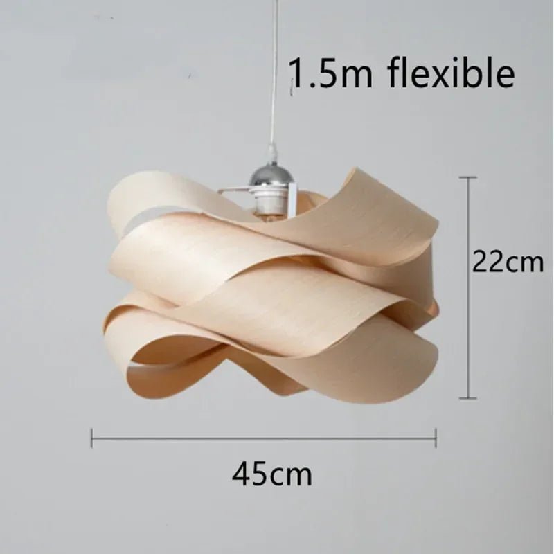 Nordic Minimalist Wooden Pendant Light - Modern Art Decor - Luci