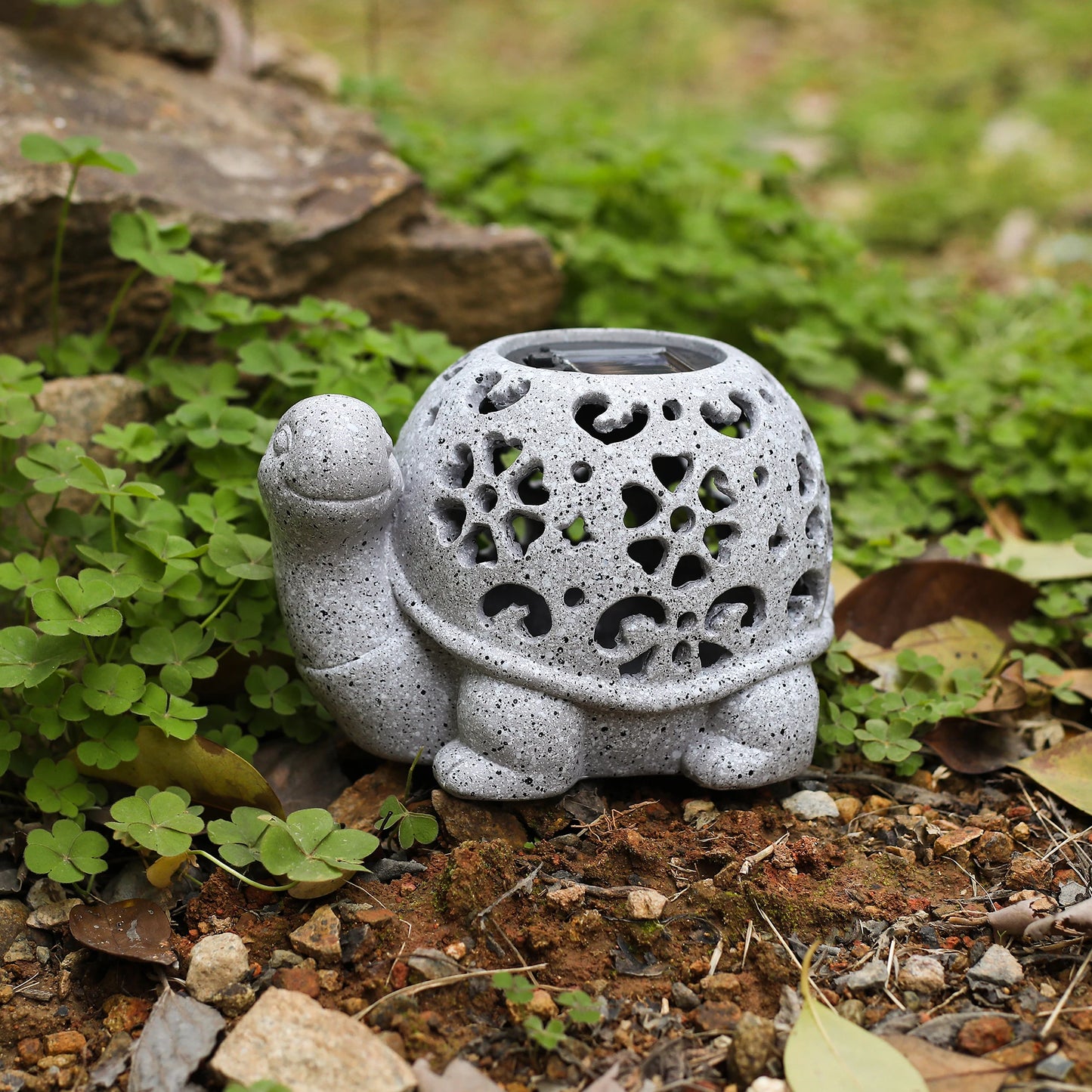 Saga Solar Turtle Garden Ornament - Luci