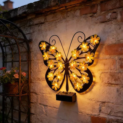 Freya Solar Metal Butterfly Wall Decor Waterproof IP65 - Luci