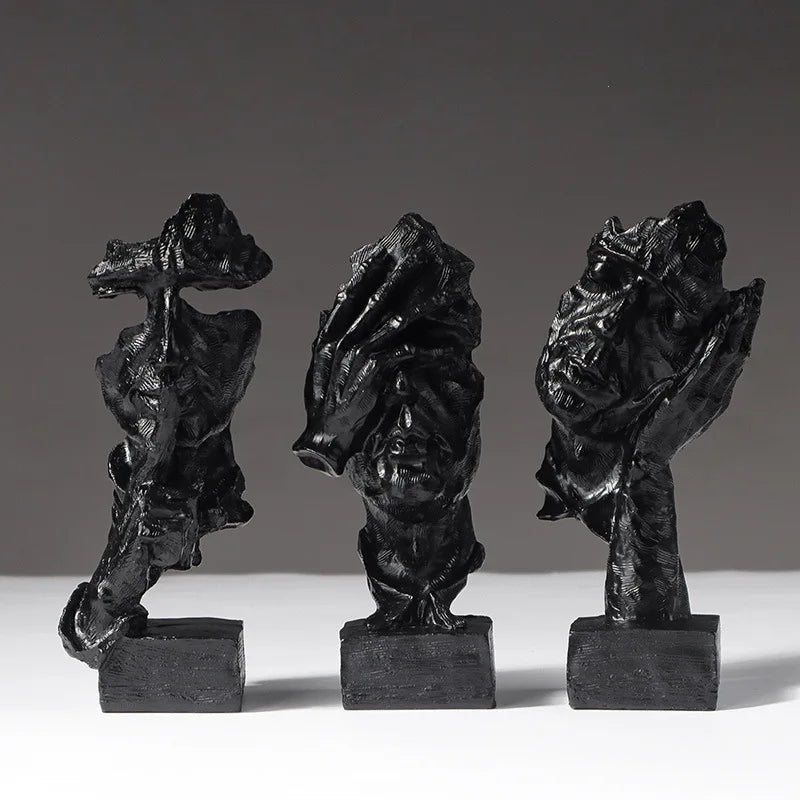 Elegant Abstract Resin Sculpture Set 3 Pieces - Luci - Luci