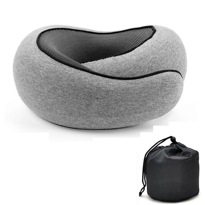 Memory Foam Travel Neck Pillow — Adjustable U-Shaped Support