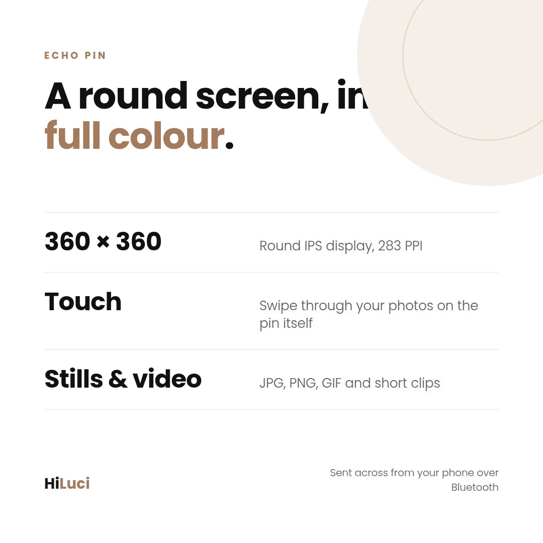Echo Pin — Digital Keepsake Display for Scan Photos