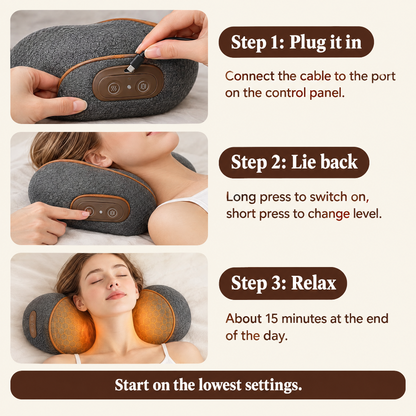 How to use the neck pillow in three steps