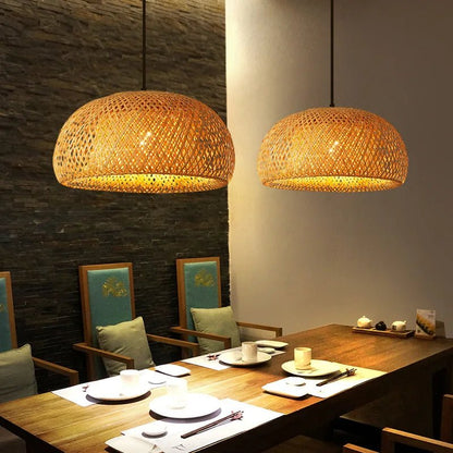 Luminaria Pendente Bambu Estilo Chinês - Luci Express - Luci