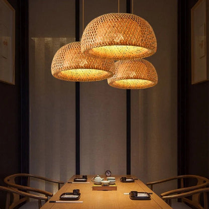 Luminaria Pendente Bambu Estilo Chinês - Luci Express - Luci