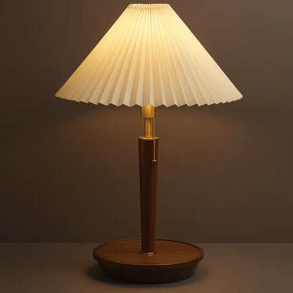 Abajur Plissado em Madeira - Luci Express - Luci