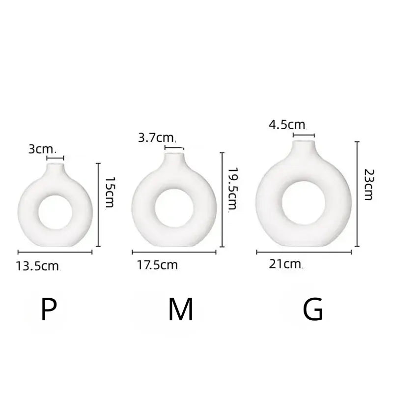 Vaso Donut – Minimalismo e Estilo para Sua Estante - Luci