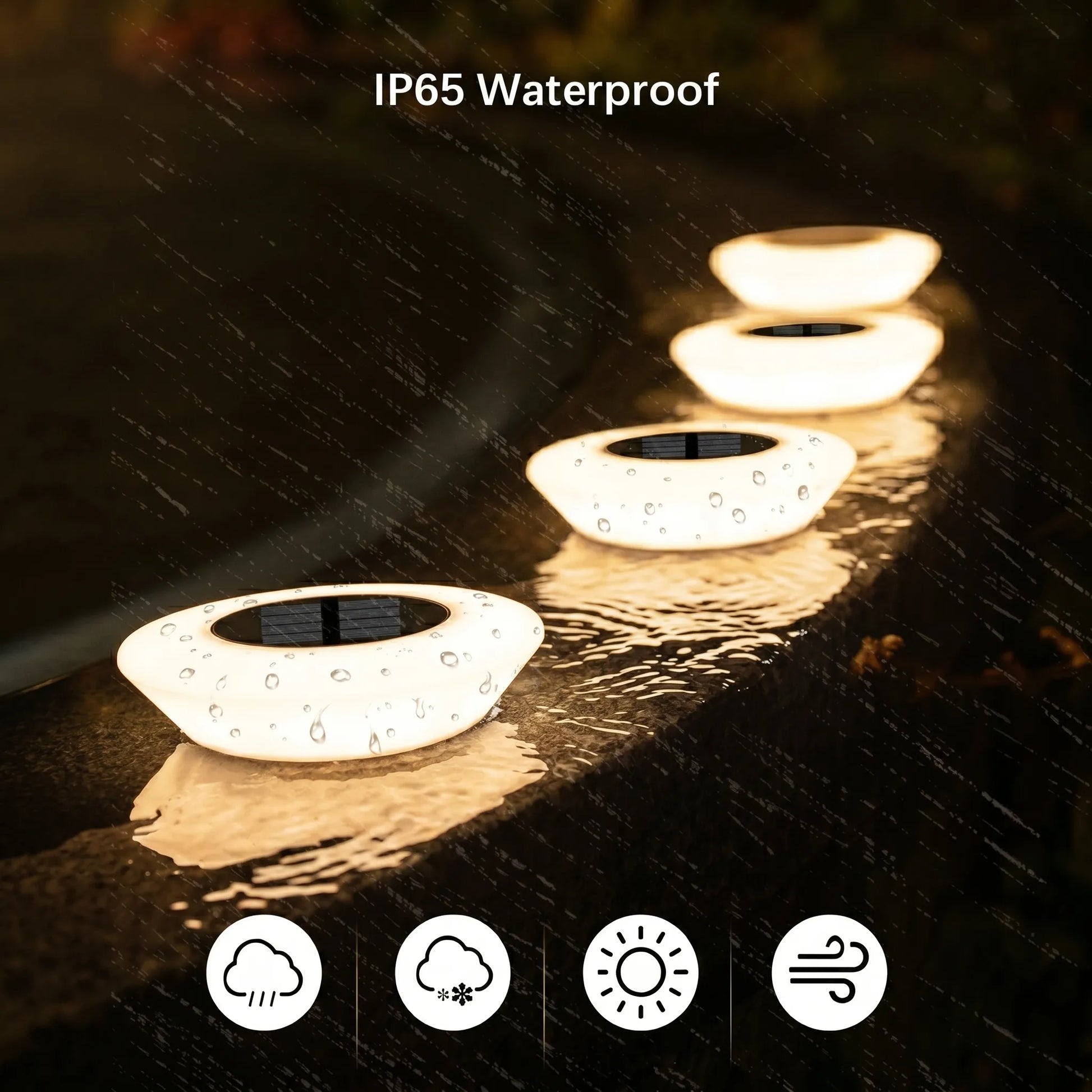 Solar Ground Disk Lights